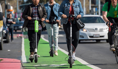 在旧金山等城市，共享滑板车快要统治街头了