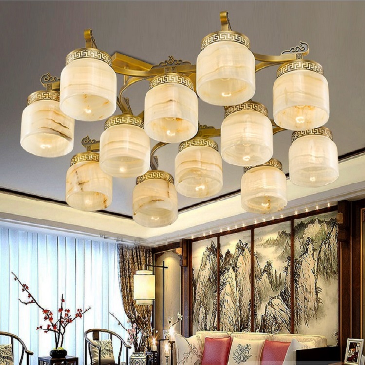 全铜云石玉石灯07